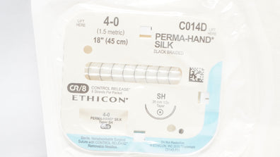 Ethicon C014D 4-0 PERMA-HAND SILK, SH, 26mm 1/2c Taper, 18inch (x)